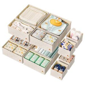 drawer organizer baby clothes storage bins nursery dresser dividers 12 pack